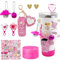 Daily Treasures Disco Stanley Cup Accessories Set,9pcs Pink Disco Ball Stanley Cup Decor,Lipstick Holder with Mirror,55pcs Stickers,Straw Cover,Silicone Boot,Fits 40/30 Oz Tumbler
