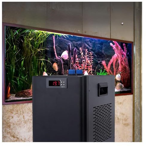 Tratamientos de agua para acuarios Enfriador de acuario grande for peces de 300L/plantados/camarones/marino/tanque de Coral 1/3 de refrigeración de agua accesorios de acuario Calentadores de acuario