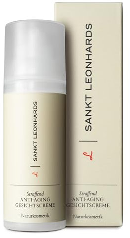 SANKT LEONHARDS - Straffende Anti-Aging Gesichtscreme - 30ml - Natürlicher Lifting-Effekt & ein glatteres Hautbild - mit Bio-Molke, Vitamin C & E, Sheabutter, Squalan, Spilanthol aus Parakresse & Gold