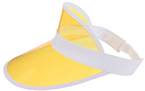 VALICLUD Sonnenhut Gelbe Sonnenblende Leerer Hut Hüte Mit Sonnenblende Visier Neonhut Kappe Sonne Sonnenhut Solar- Stirnbänder Hüte Für Männer Stirnband Schirmmütze Visier Plastik Yellow