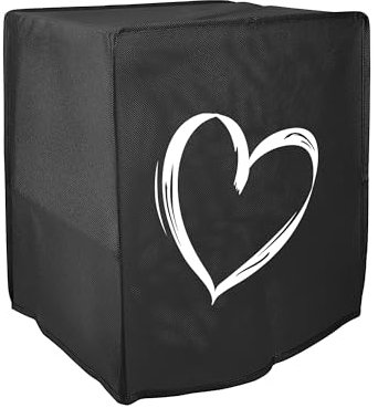 kwmobile Housse compatible avec Ninja Air Fryer MAX (5,2L) housse - Housse de protection intégrale pour friteuse à chaud friteuse sans huile - blanc-noir