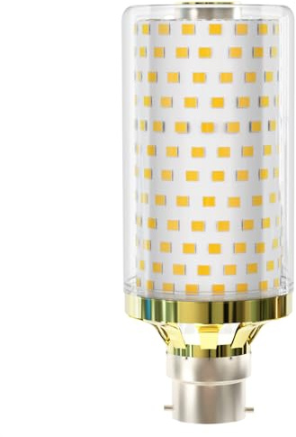 MDee B22 LED Mais Glühbirne, 15W LED Lampe mit Bajonettsockel, Ersetzt 150W Glühbirne, 2800 Lumen, 3000K Warmweiß, AC 230V, Nicht Dimmbar, Energiesparlampe B22 Mais Lampe für Heimbeleuchtung, 1er Pack