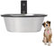 Gamelle Murale pour Chien, en Acier Inoxydable à Suspendre, mangeoire surélevée Pliable pour Nourriture et Eau pour Animal Domestique, Chat, Lapin d'Inde (17,5 x 6 cm)