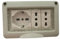 Cassetta Elettrica Esterna IP55 Composta da 1 Presa da Esterno Impermeabile Shuko, 2 Prese Universali e Box Anti-Intemperie, Cassetta Elettrica da Muro, Scatola Esterna Presa per Apparecchi Elettrici