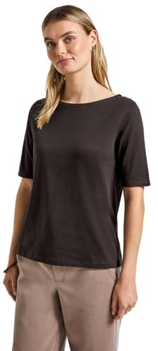 Street One Shirt mit U-Boot-Ausschnitt deep Roast Brown 36
