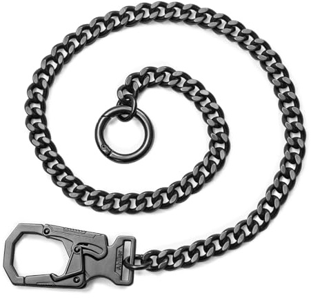 Ahiller Herren Schlüsselkette,Heavy Duty Biker Brieftaschenketten,Hose -Jeans -Kette mit Schlossverschluss für die Schlüsselkette