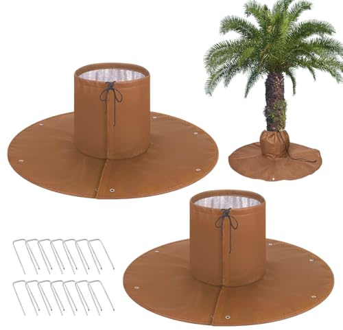 HOVCEH Palmen Winterschutz, 2 Stück Winterschutz für Palmen Draußen bis 30cm Durchmesser, Doppelte Lsolierung Baumschutz Winter Palmenwurzelschutz Ø100cm