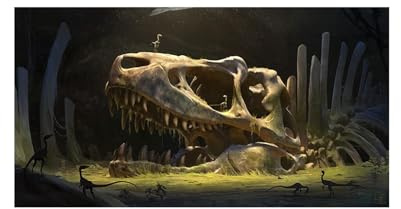 JTKSSCS Aquarium RüCkwand Reptile Habitat Hintergrund Dinosaurier Knochen Wüste Tapete Aquarium Aquarium Hintergrund Dekorationen PVC(60x90cm)