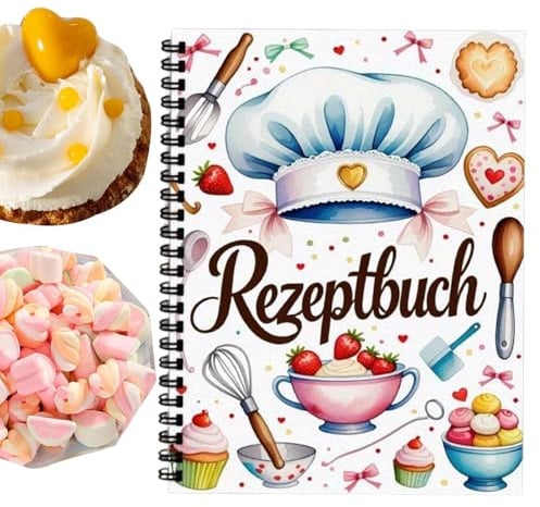 Dessertreceptdagbok, inbunden matlagningsplanerare, kost kokbok organiserare för vegetariska måltider, semesterbakning, familjemiddag, camping och presenttillfällen – 20 x 14 cm