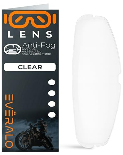 Everalo Antibeschlag Linse für LS2 Vector 2 - Vector II Carbon - FF811 | DKS457 Antifog-Folie Einsatz, Kompatibel auch mit Original Visier