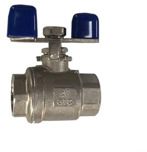 Kugelhahn aus Edelstahl, 1/2 bis 2 – zweiteilige Ausführung, 1000 WOG, langlebiger Kugelhahn for Wasser, Öl und Gas(3/4inch)