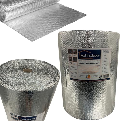 600mm x 50m, Xcel Multi Purpose Insulation, Thermal Aluminium Foil, Reflective & Radiant Barrier