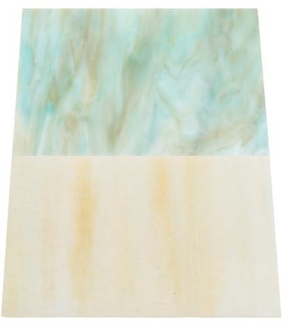 GLSTOY Mosaïque en Verre Transparent, Lot de 2 Plaques Vitrail, Matériau Artisanal pour Projets DIY, Décoration d'Intérieur et Bureaux