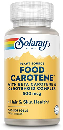 SOLARAY Food Carotene, Vitamin A 10000 IU | Healthy Skin, Eyes, Antioxidant & Immune Support (200 CT)