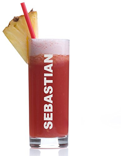 Wasserglas Longdrinkglas mit Gravur - Saftglas Barglas personalisiert mit Namen - Geschenk-Idee zum Geburtstag - Cocktail-Glas 485 ml