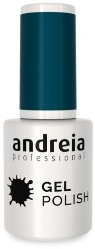 Andreia Semi-Permanent Nail Gel Polish for UV/LED Lamp - Intense Shine and 4 weeks Lasting French Manicure Nail Gel Varnish - Colour 10.5 ml (232 Teal)