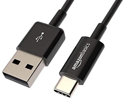Amazon Basics Cavo di ricarica rapida da USB-C a USB-A 2.0, velocità 480 Mbps, certificato USB-IF, per Apple iPhone 16/15, iPad, Samsung Galaxy, tablet, laptop, 0.9 m, nero