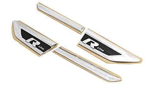 Original VW Tiguan II MQB R-Line Schriftzug Set Emblem chrom Kotflügel links+rechts
