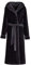 LEVERIE Lunga vestaglia invernale donna in pile con cinturino e tasche, Mod. 1 nero/grigio scuro, S