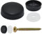 Pack of 50 x Black SNAP-ON Two Piece Dome Screw Cover CAPS - Large CAPS & Bases
