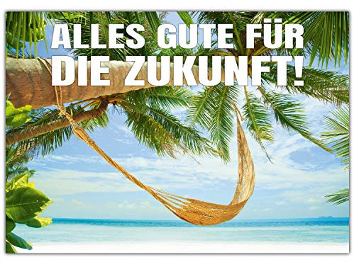 A4 XXL Abschiedskarte HÄNGEMATTE mit Umschlag - Klappkarte für Kollegen zur Rente Pension Mutterschutz Jobwechsel Ruhestand Karte von BREITENWERK
