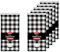 Neatiffy 137 cm x 274 cm 6er-Pack rechteckige Tischdecken aus Kunststoff für Picknick-/Camping-/Party-/Bankett-Tischdecken. Einweg-/Mehrwegtischdecken Schwarz Kariert