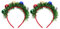 Amosfun 2 Stücke Weihnachten Haarreif mit Weihnachtskugeln Haarschmuck Kopfschmuck Kopfbedeckung für Erwachsene Kinder Party Weihnachtsbaum Kostüm Zubehör