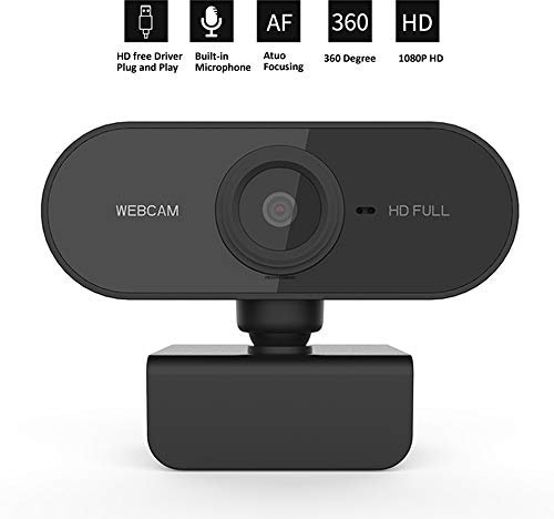 Webcam HD 1080P Mini Ordinateur PC Webcam avec Caméras Portables pour Microphone pour Travaux de Conférence Appel Vidéo en Direct