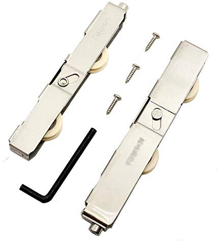 Rueda De Aleación De Aluminio Y Rodillo De Ventana Rueda Larga De Acero Inoxidable, Adecuada para Puertas Y Ventanas/Puertas Correderas, Altura Ajustable, 15 * 20 Mm / 15 * 24 Mm, Paquete Dos En U