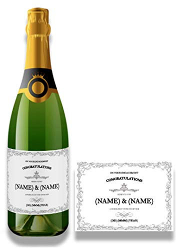 Personalised Bottle Label Engagement Anniversary Suitable for Prosecco Champagne BL021
