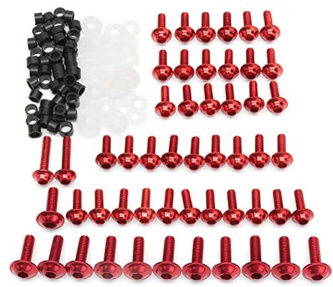 158pcs Kit di Bulloni e Dadi del Motociclo Set di viti per carenatura moto M6 M5 Dado di Fissaggio a Vite della Ghiera Kit Bulloni di Carenatura Completo Set di Elementi di Fissaggio