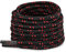 TIESTRA Schnürsenkel Reißfest Rund für Arbeitsschuhe Sportschuhe und Trekkingschuhe, aus Polyester, ø 4,5mm,Ersatz Schuhbänder Premium Senkel Schwarz Rot 120 cm-47 Zoll (1Paar)