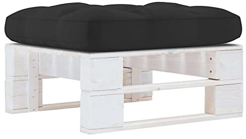 vidaXL Kiefernholz Weiß Imprägniert Gartenhocker Sitzhocker Beistelltisch Hocker Fußhocker Gartentisch Couchtisch Palettenmöbel Garten
