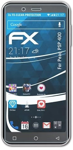 atFoliX Schutzfolie kompatibel mit Peaq PSP 400 Folie, ultraklare FX Displayschutzfolie (3X)