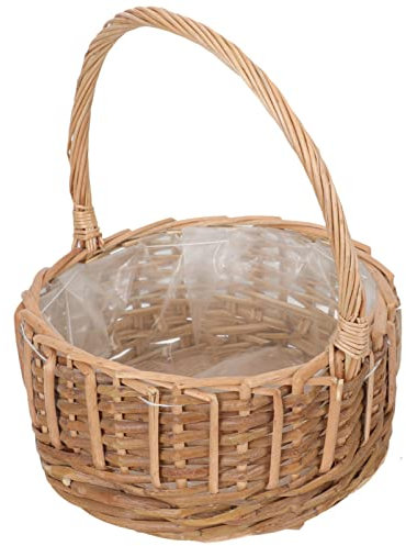 YARNOW 1stk Blumenkorb Korb Aus Rattan Blumenmädchenkörbe Für Hochzeiten Geflochtener Picknickkorb Korb Für Hochzeitsmädchen Aufbewahrungskorb Aus Rattan Sukkulenten Kaktus Besteckkorb