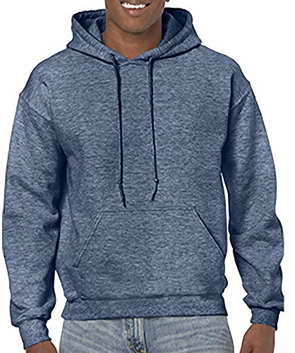 Gildan Heavy Blend Adult Unisex Hooded Sweatshirt/Hoodie (XL, Heather Sport Dark Navy)