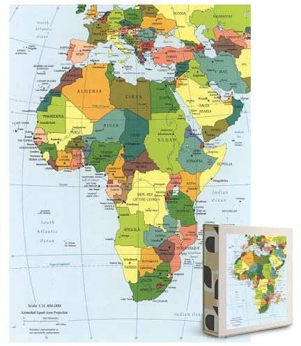 2003 Map of Africa | 1000 Piece Adult Jigsaw Puzzle | Family Entertainment | Jigsaw Puzzle Game for Adults | Fun Activity | Unique Gift