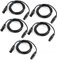 SanBouSi 5 piezas DMX Cable 1M 3 pines XLR DMX Cable de señal macho a hembra para luz de escenario luz móvil par luz faro