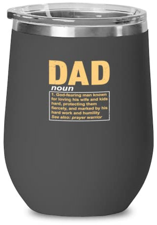 Vaso de vino de acero inoxidable con aislamiento divertido para el día del padre