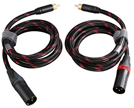 Fanmusic TOPPING TCRX1 HIFI Audio 6N 2 RCA To Balanced 2 XLR Male Cable (25cm)