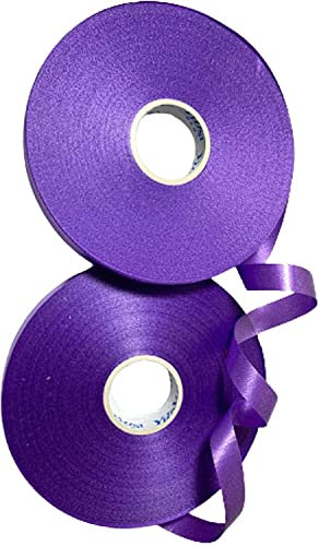 Curling Ribbon Rolls 5mm Width Crimped Ribbon for Balloons String Gift Wrapping Florists Wedding Party Decoration Festivals Arts/Crafts and Christmas Purple 50 Meters
