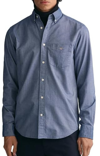 GANT Men's Reg Oxford Shirt Shirt , Persian Blue,XXL
