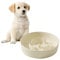 Havniva Ceramic Slow Dog Feeder Bowl for Small Dog, Slow Dog Food Bowl Small, Slow Dog Water Bowl, Stop Bloat, Preventing Choking (1 x Cream White, 15.5cm)