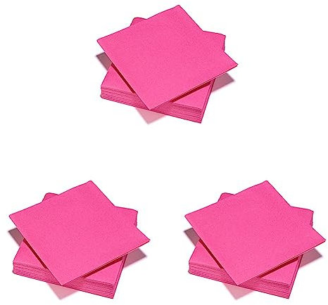 LE NAPPAGE ARTS DE LA TABLE Airlaid-Servietten, 40 x 40 cm, Fuchsia, 25 Stück (71462) (Packung mit 3)