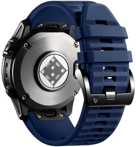 Laffav Kompatible mit Fenix 6 Pro/Fenix 6/Fenix 7/Fenix 7 Pro/Fenix 5/5 Plus Armband, Silikon QuickFit 22mm Uhren Ersatzarmband für Instinct/Epix 2/Forerunner 255/945/935,Weiß