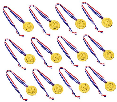 Operitacx 12 Stück Medaillenspielzeug Kindersportspielzeug Tischdeko Wohnaccessoires Dekor Belohnung Sportmedaillen Goldmedaillen Für Kinder Haushalt Kleines