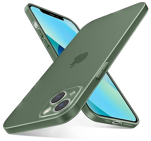 QLTYPRI Ultra Thin Case for iPhone 15 Case 6.1 inch with Full Coverage Camera Protection, Translucent Matte Slim Lightweight Soft Silicone TPU Bumper Shockproof Phone Case Cover for iPhone 15 – Green
