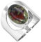 Jeweloporium 925 Sterling Silber Ringe für Frauen Größe 55(17.5) Mehrfarbig Echt Dragon Blood Jasper Edelstein Jahrgang Silber Ringe Valentinstag - Geschenk Solitär Schmuck