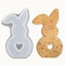 KOBOKO Silikonform Hase, 2 Stück Ostern Silikonform, Silikonform Hasen, Gießform Hase für DIY Schokolade, Kuchen, Torten - 7,4 * 13,5 * 2,6cm