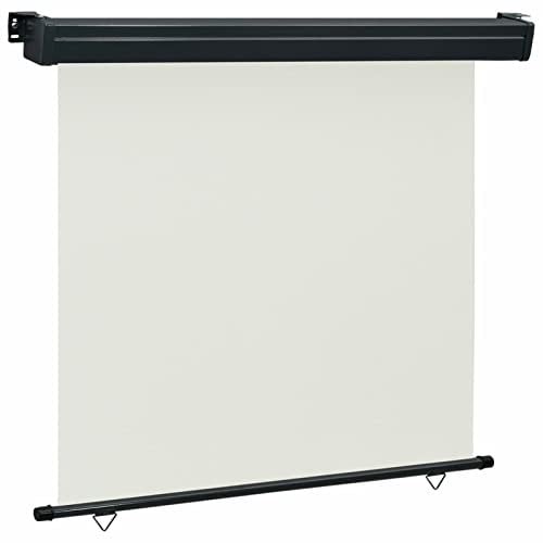 Gecheer Tenda Laterale per Terrazzo 160x250 cm Crema,Tenda avvolgibile verticale per esterni, tenda da Sole a Caduta, tenda a rullo, Tenda da sole laterale